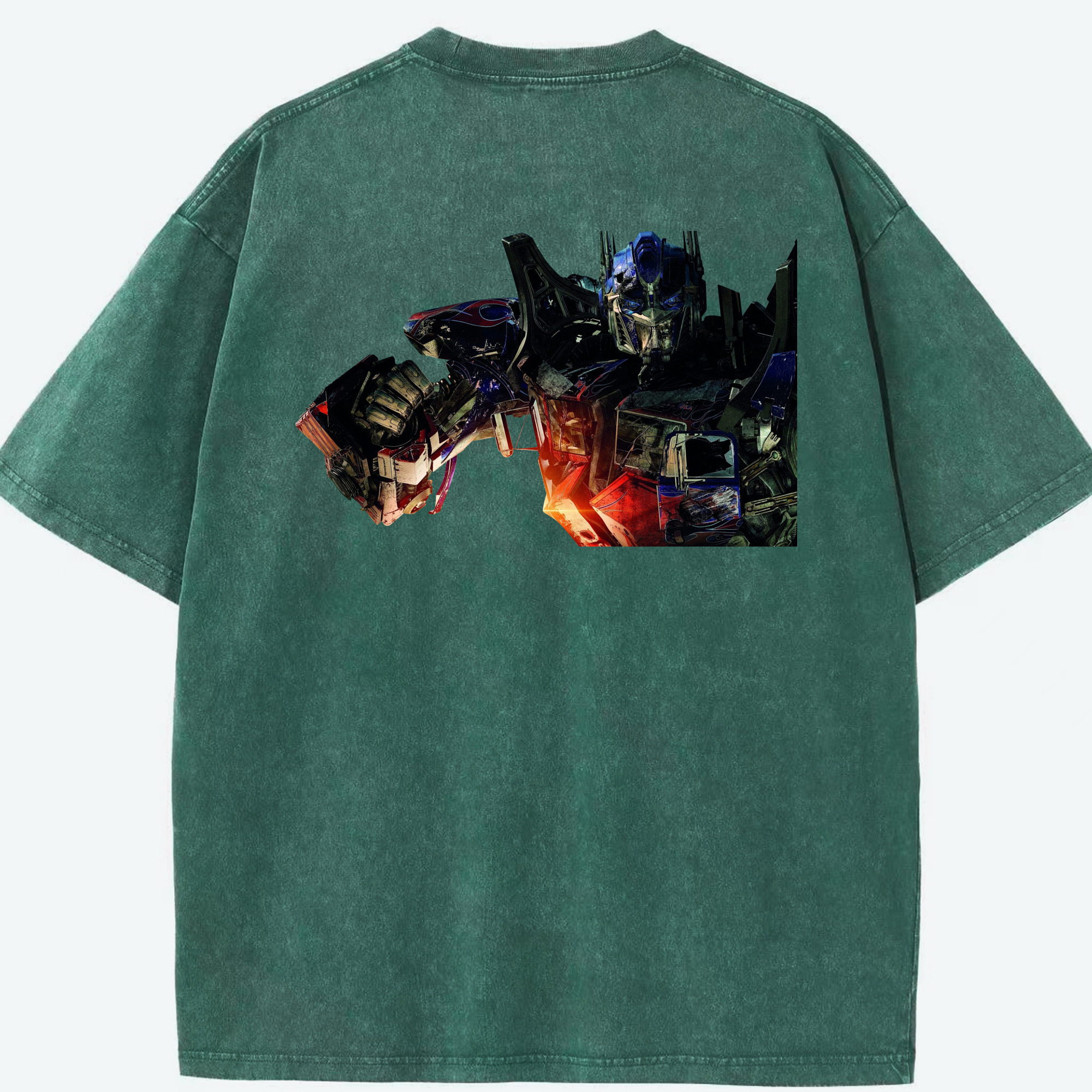 （画像用）  綿100% ヴィンテージ風 半袖Tシャツ（背面プリント）